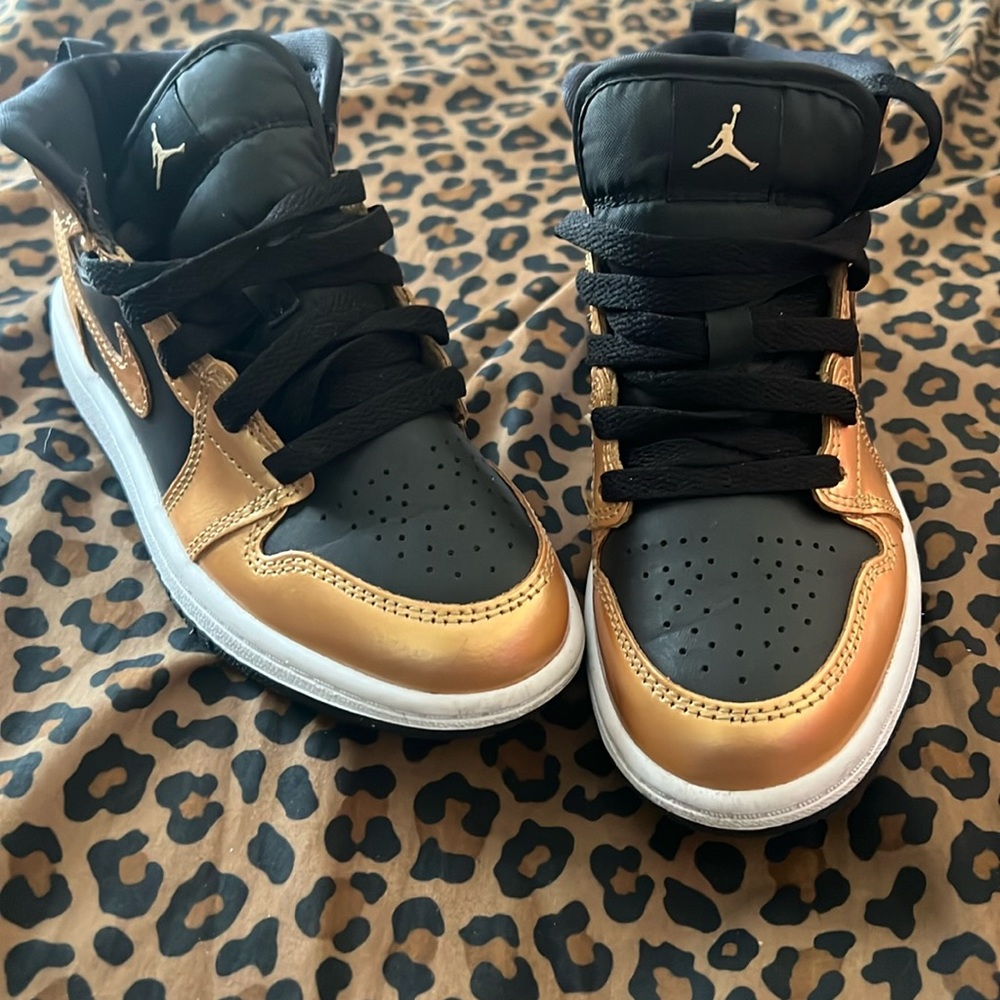 Gold Jordan 1’s